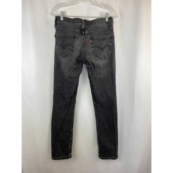 Levis 511 Jeans Men 29x30 Black Faded Grunge Distressed Slim Flex Stretch Cotton - Picture 2 of 9